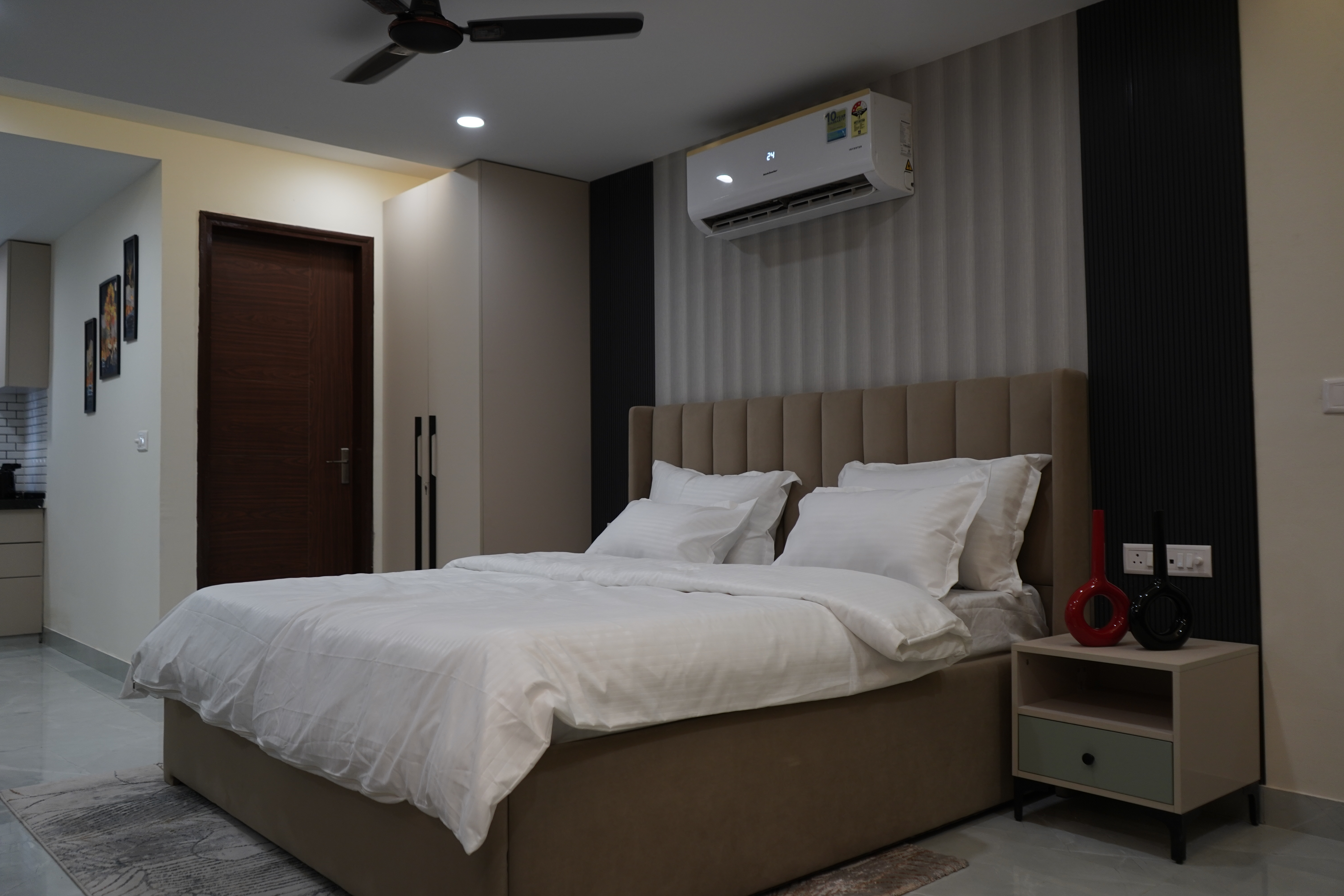 Frozen lake with trees